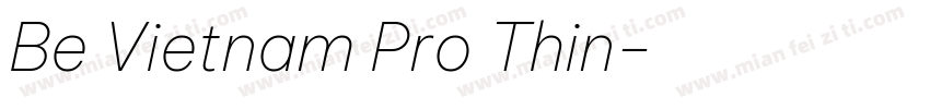 Be Vietnam Pro Thin字体转换